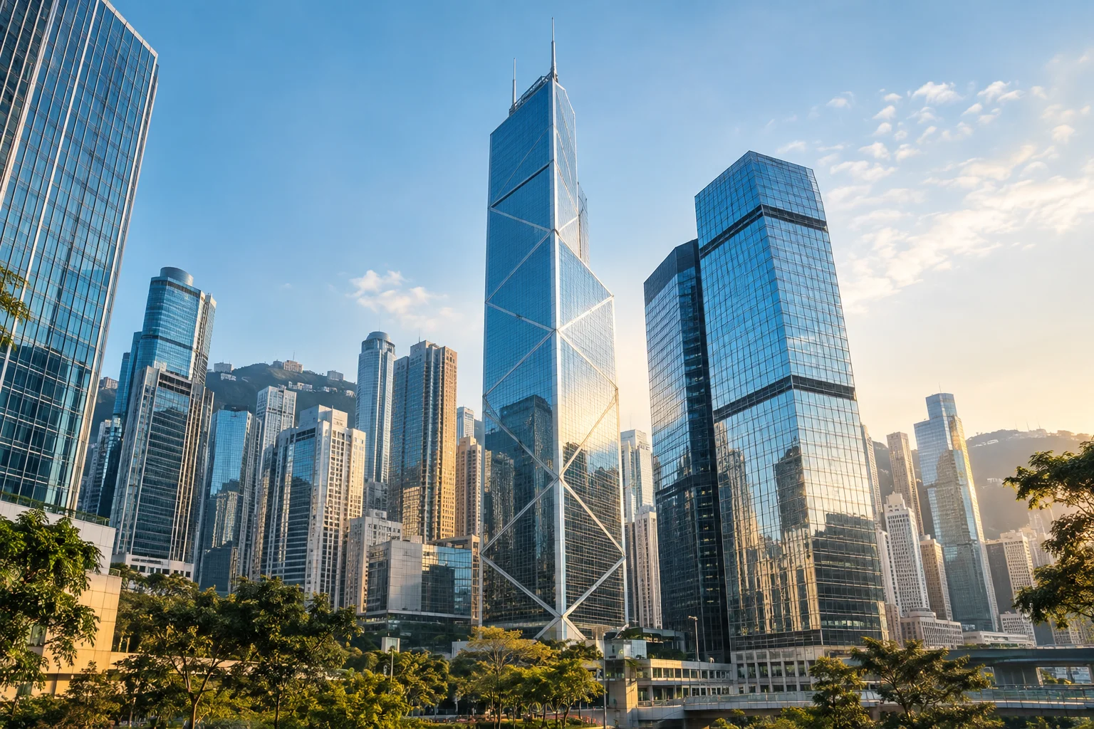 香港商業大廈與企業物業的示意圖